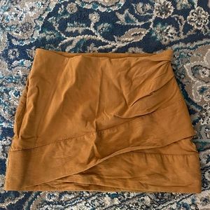 Free people gold mini skirt